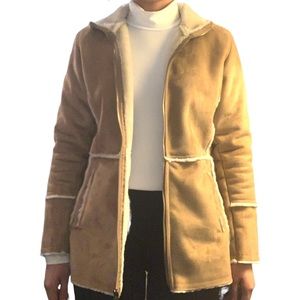 Tan Faux Shearling Coat